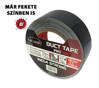 Abraboro DUCT TAPE - szöveterősített ragasztószalag 48mm x 25 méter, fekete