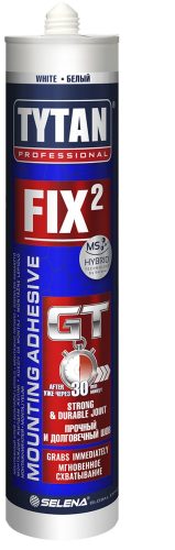 Tytan Fix2 GT szerelési ragasztó FEHÉR 290ml (6db/karton)