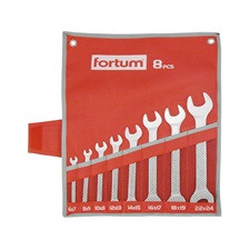 FORTUM villáskulcs klt. 8db 6-24mm, 6×7, 8×9, 10×11, 12×13, 14×15, 16×17, 18×19, 22×24mm