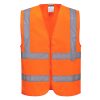 C375ORRM Portwest Hi-Vis cipzáras mellény