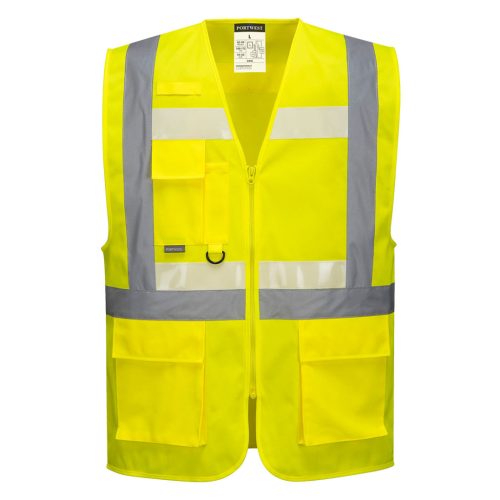 G456YER5XL Portwest Glowtex vezetői mellény Ezee cipzárral