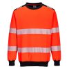 PW379RBKM Portwest PW3 Hi-Vis Crew Neck pulóver