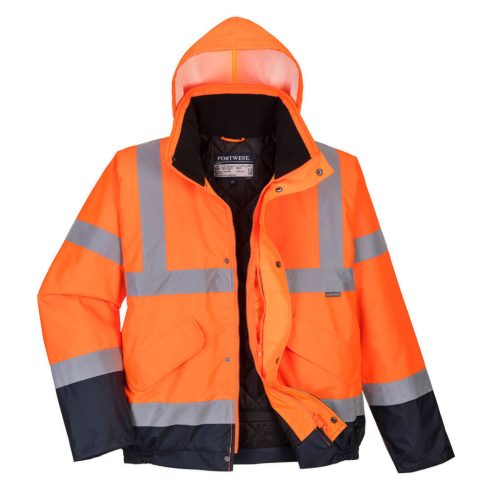 S266ONRS Portwest Hi-Vis kéttónusú bomber kabát